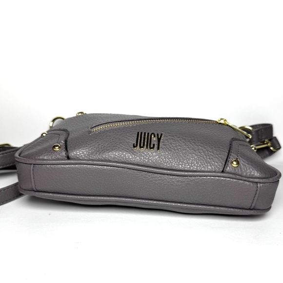 Purse Juicy Couture Moto Chic Gray Shoulder Bag, Zipper. - Picture 2 of 8